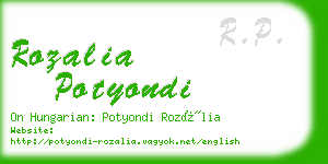 rozalia potyondi business card